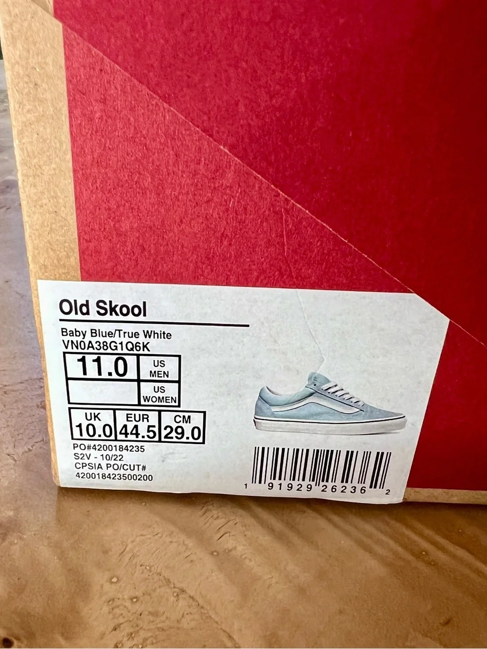 VANS Old Skool Sneakers - 11 - Baby Blue - EUC w/Box